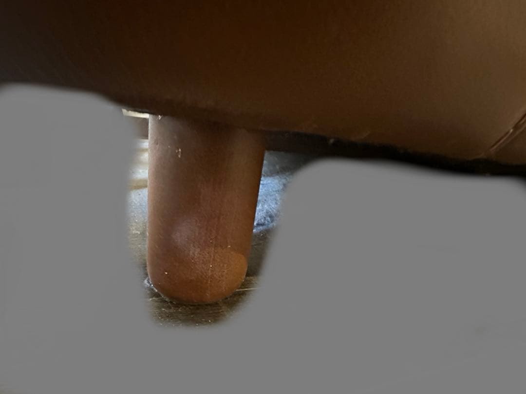 ２月2日まで、その後処分予定。送料込み　無印良品ブラウンレザー二人掛けソファ