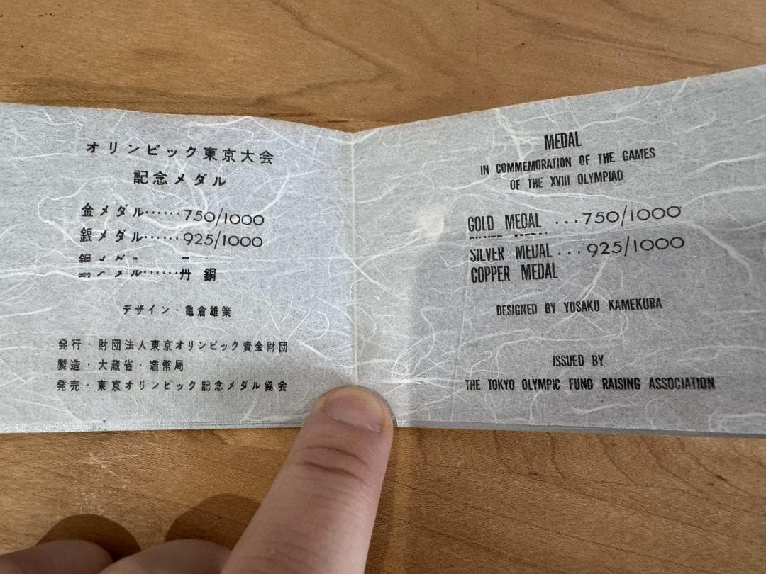 東京オリンピック 1964年 メダルセット