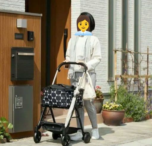 未使用・幸和製作所　ショッピングカート　介助　便利な傘立て、カバンフック付き