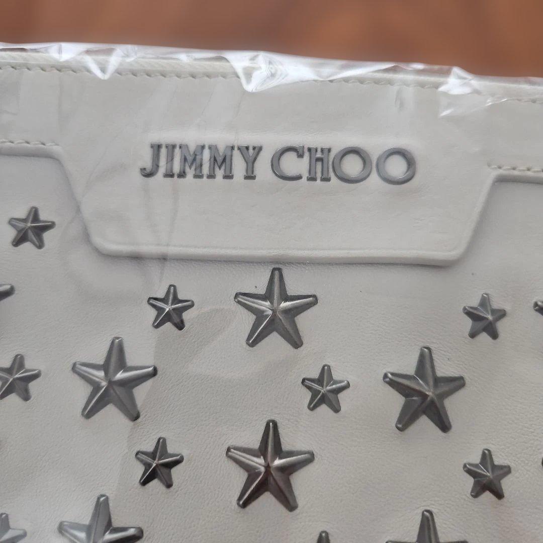 JIMMY CHOO 星柄ポーチ ホワイト