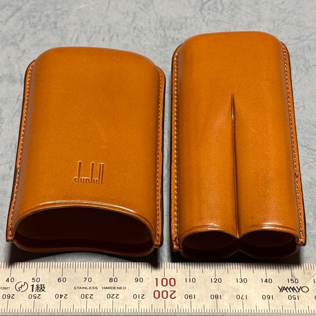 dunhill レザー　シガーケース ブラウン　スペイン製