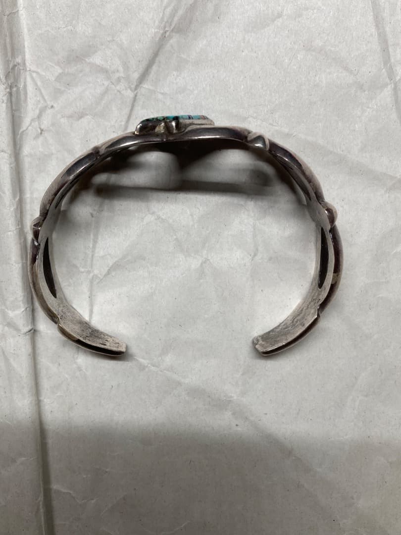 刻印 インディアン F.L.BEGAY インレイ ターコイズ シルバー バングル