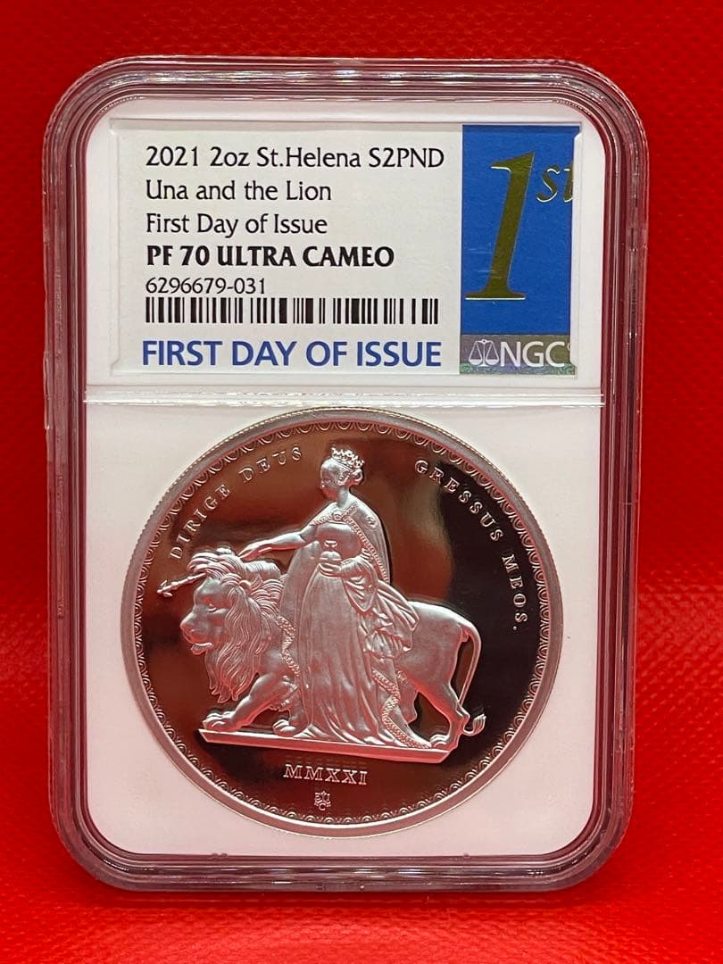 【2021年 ウナとライオン 2ポンド 2オンス プルーフ銀貨】