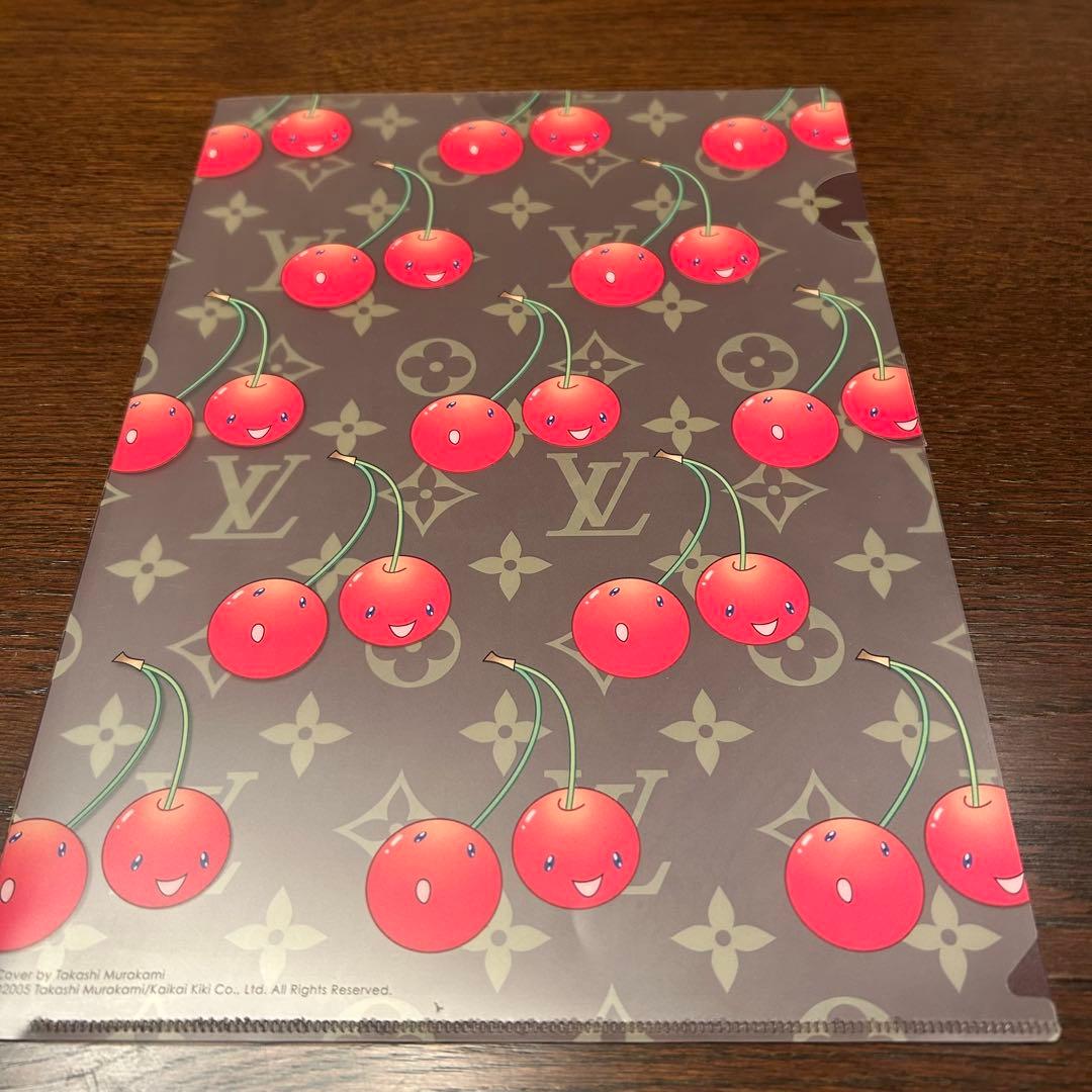 村上隆　ルイヴィトン　チェリー柄クリアファイル