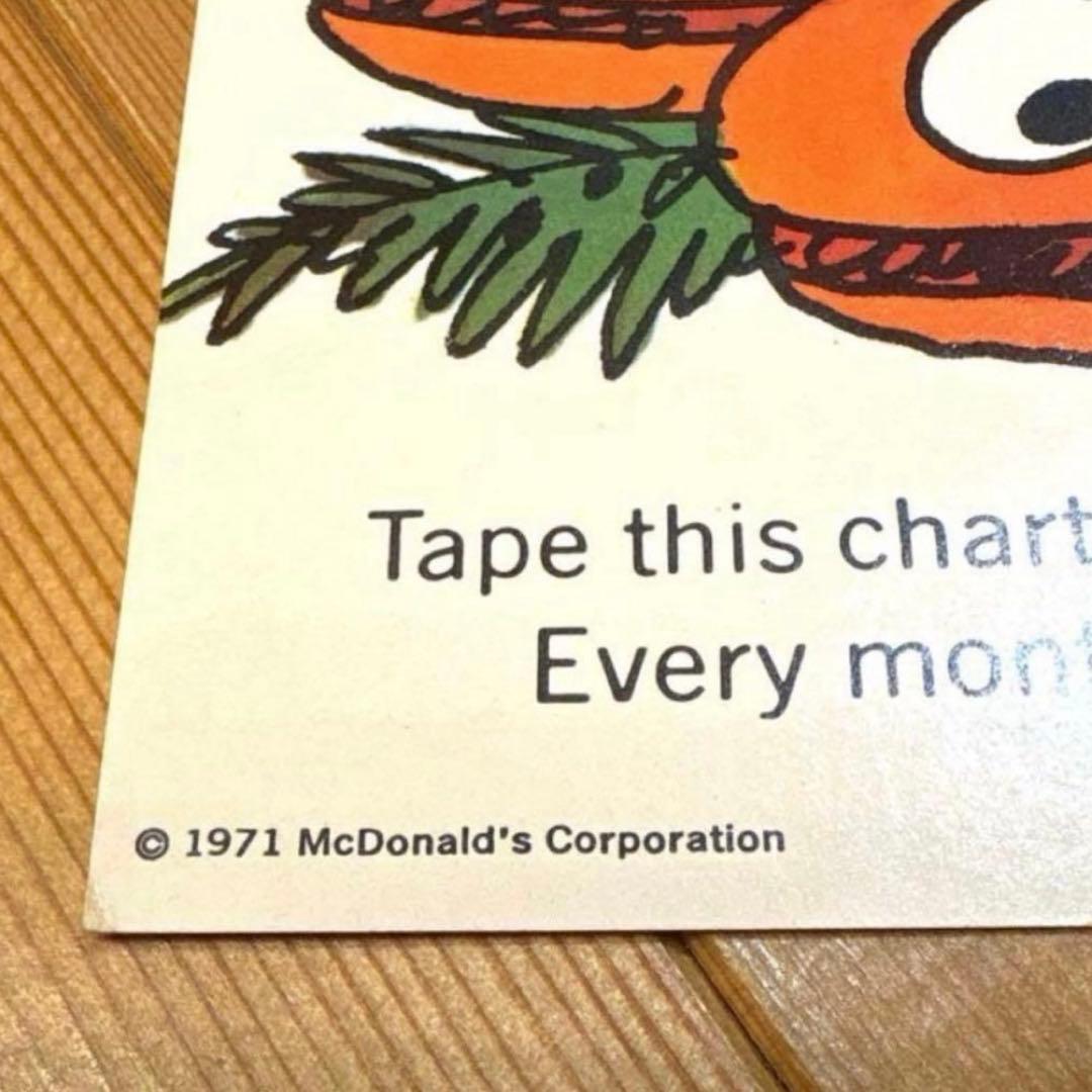71年　マクドナルドランド　ポスター　GrowthChart イービルグリマス