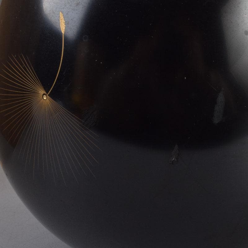 輪島塗　小西啓介作　蒲公英蒔絵　花器　共箱　V　8586