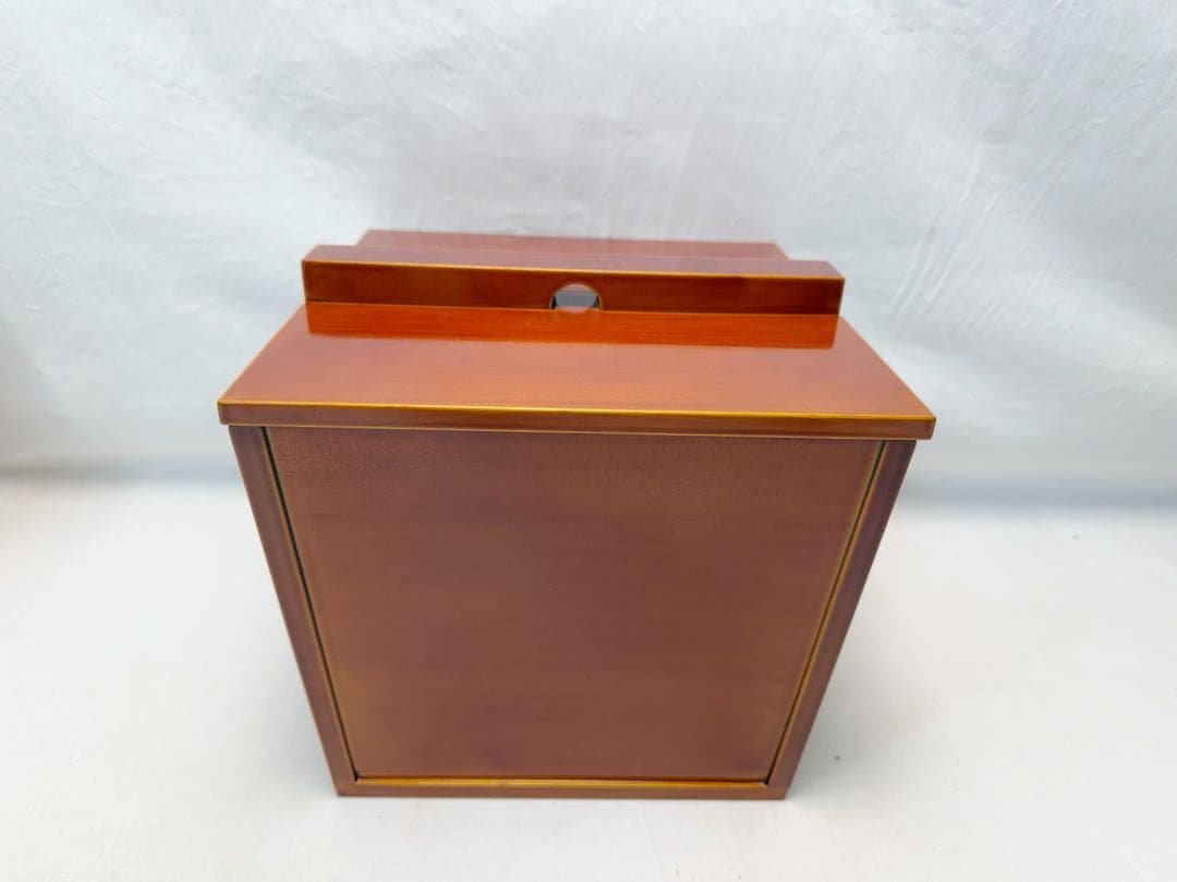 ほぼ未使用 茶道具 飛騨春慶塗 釣瓶水指 つるべ水指 天然木製 元箱