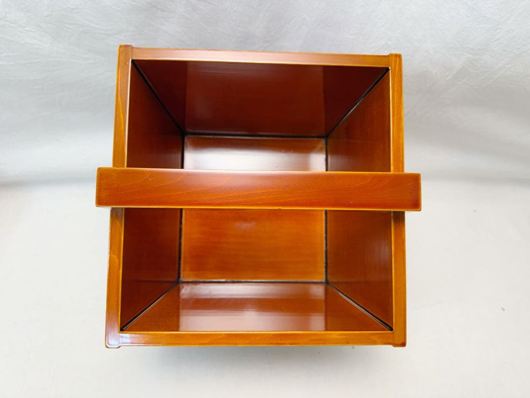 ほぼ未使用 茶道具 飛騨春慶塗 釣瓶水指 つるべ水指 天然木製 元箱