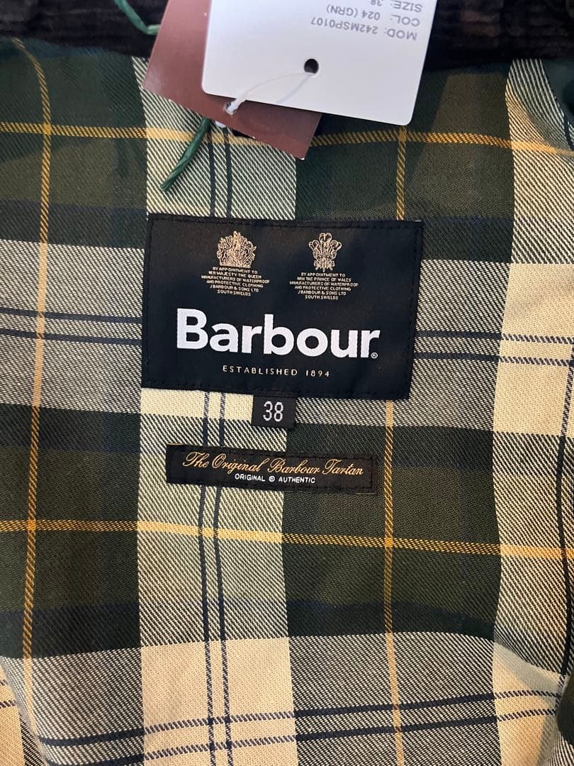 Barbour ビデイル　ノンオイル　38