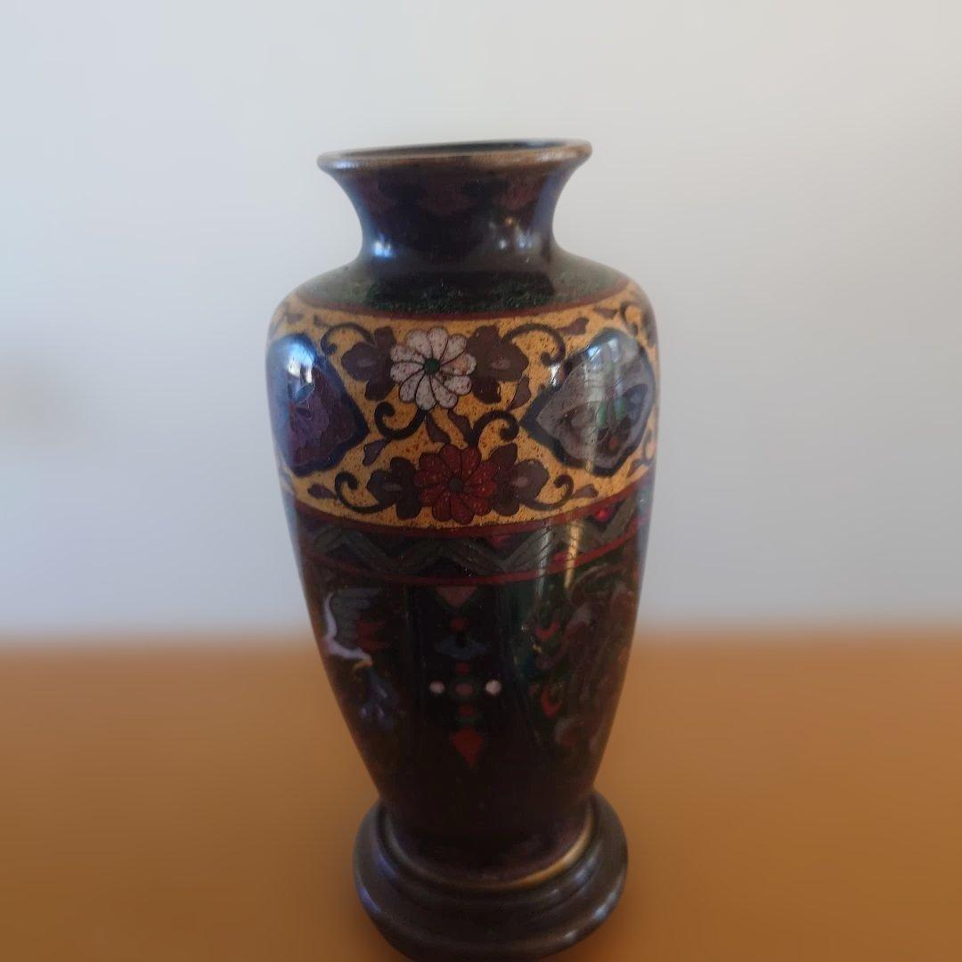 安藤七宝　七宝焼　花瓶