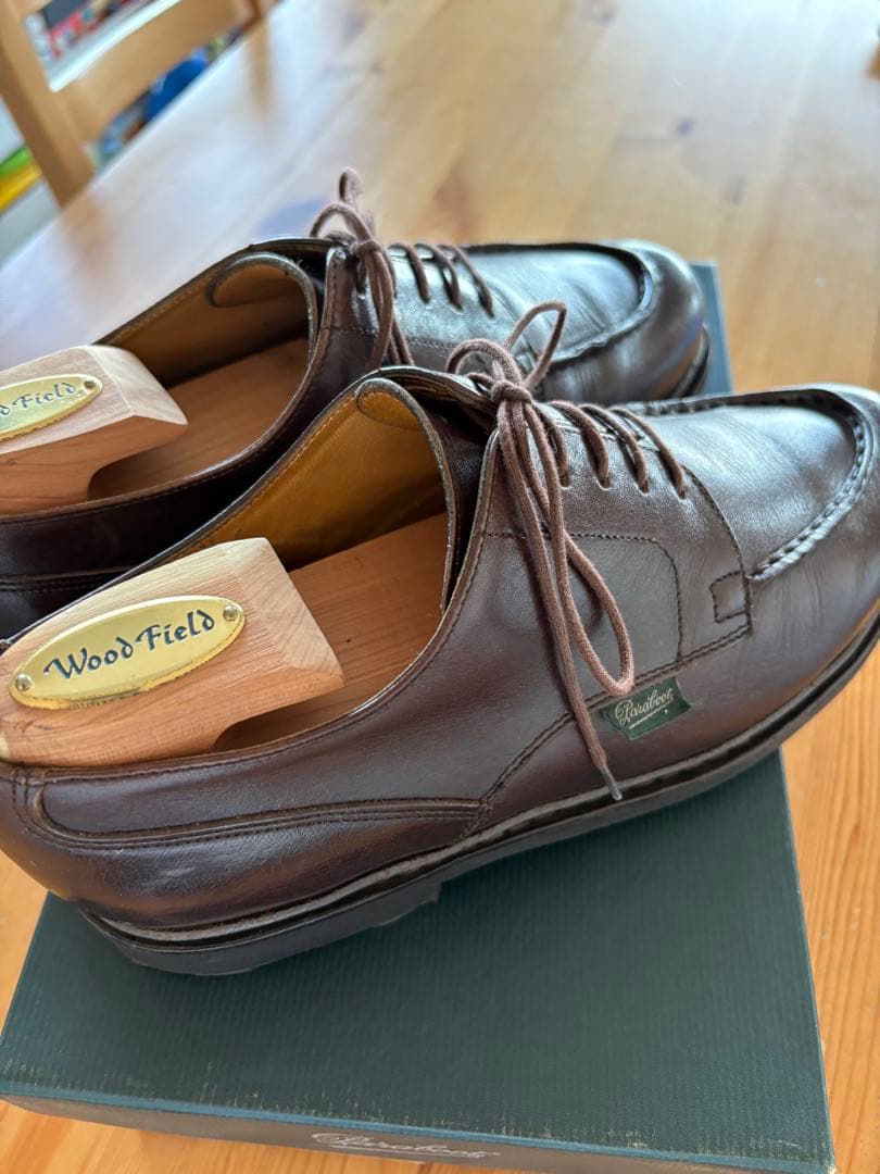 パラブーツ シャンボード Marron 61/2 シューツリー付き