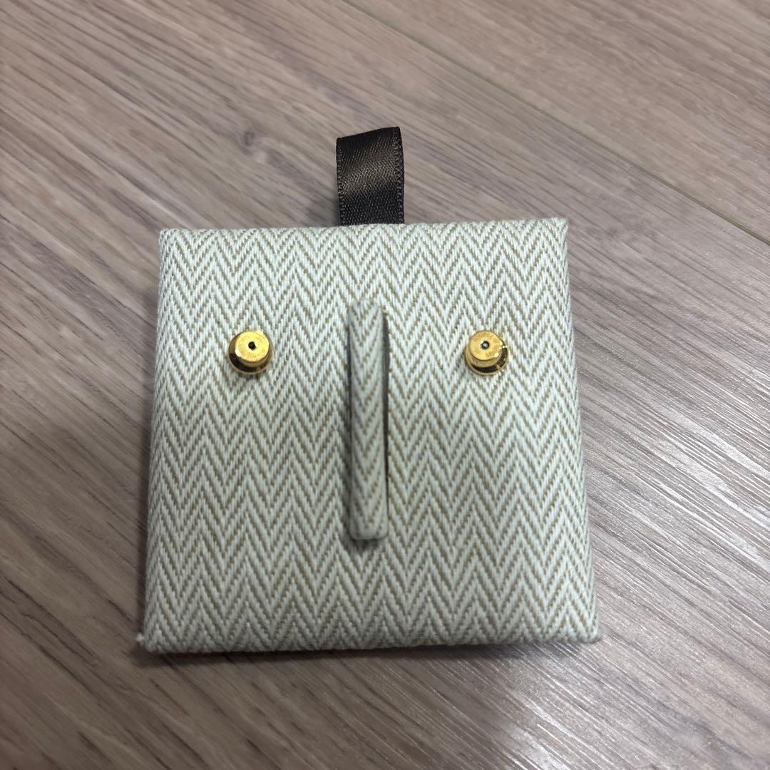 H型ゴールドピアス 収納袋付き