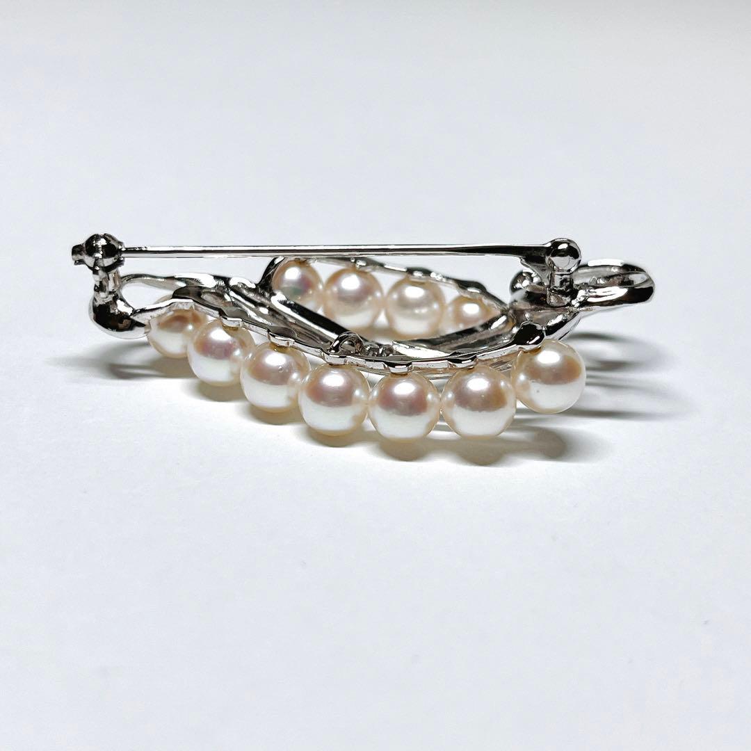極美品✨MIKIMOTO ミキモト アコヤパール　ブローチ　シルバー