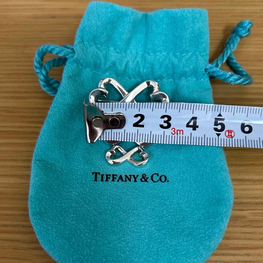 ほたるTiffany & Co. ダブルラビングハート　シルバーブローチ