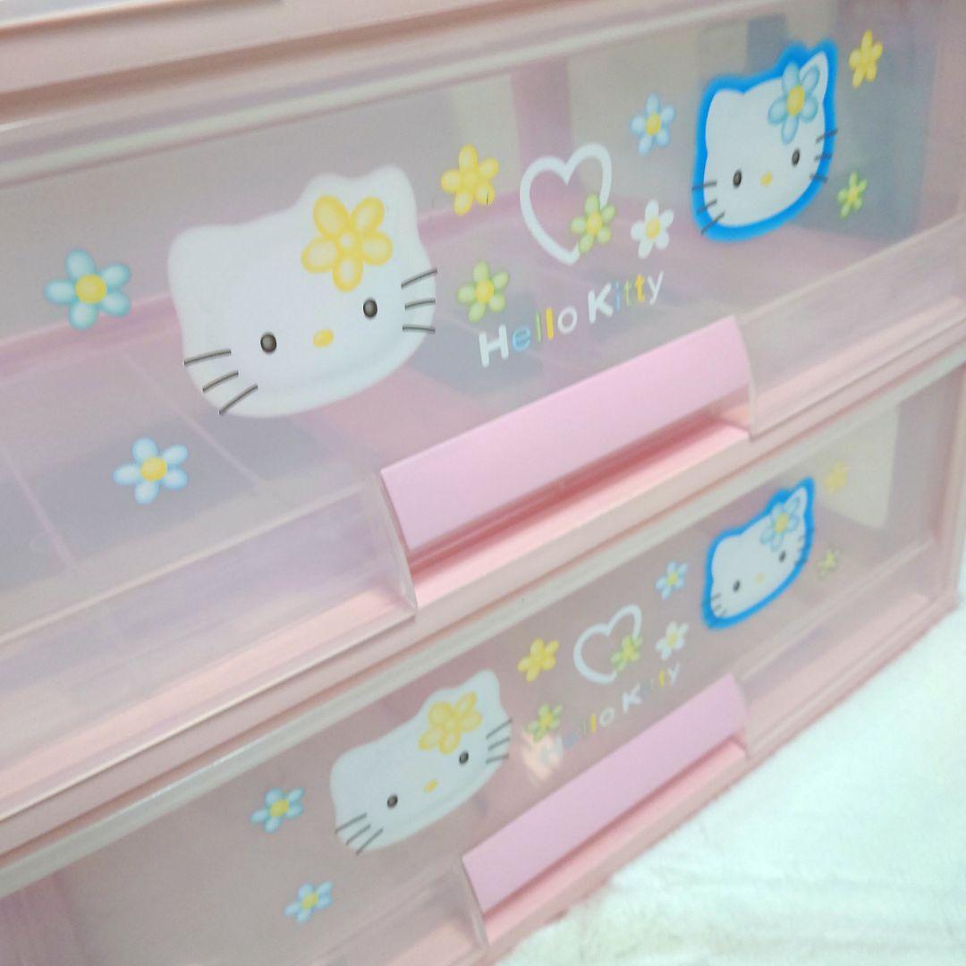 サンリオ ハローキティ 3段チェスト 収納ケース 衣装ケース カオハナ