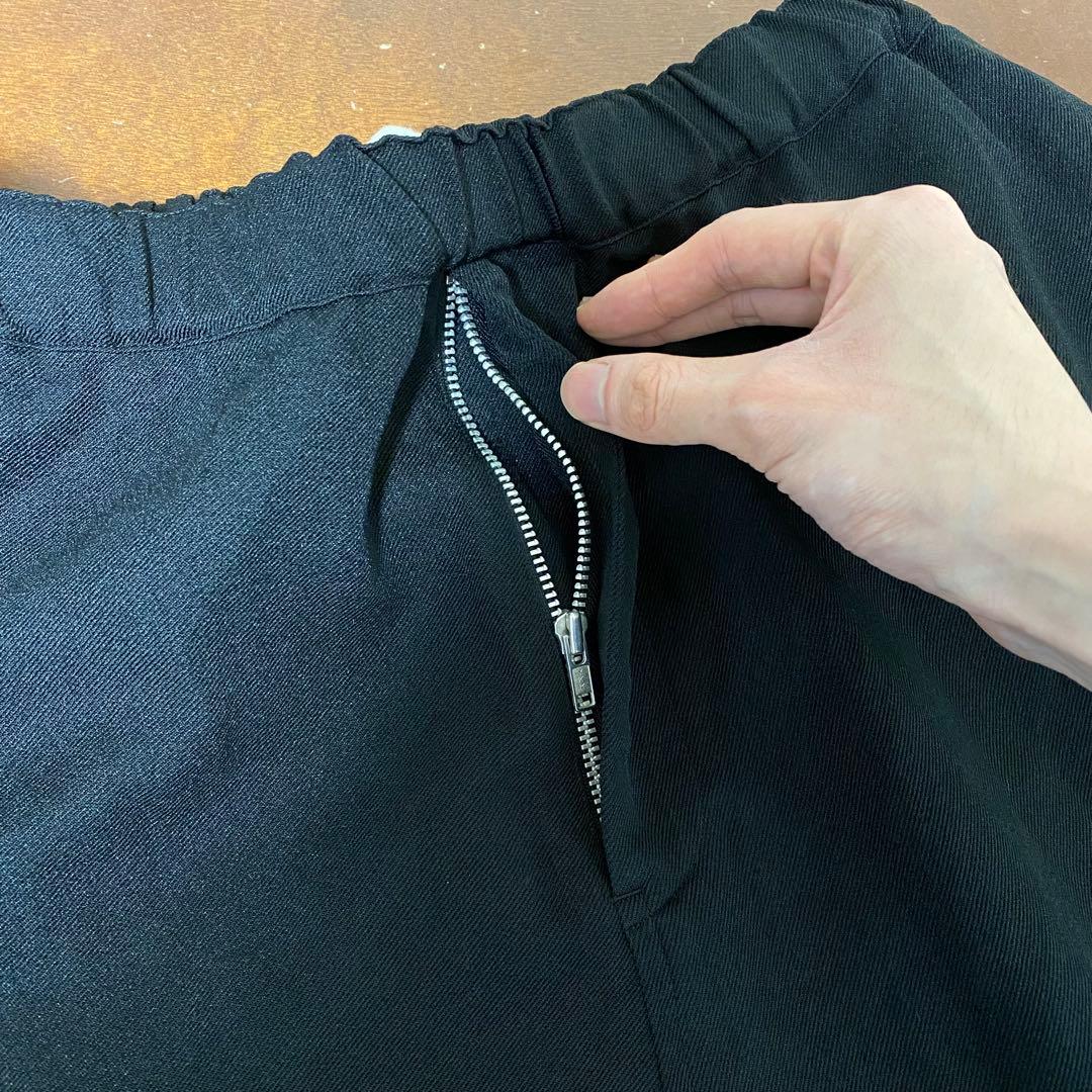 ブラックコムデギャルソン ポリエステル縮絨 ペンギンサルエルパンツ