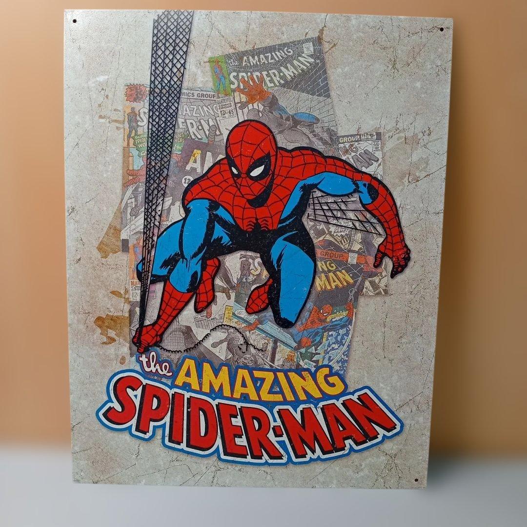 スパイダーマン ヴィンテージ ポスター ブリキ看板