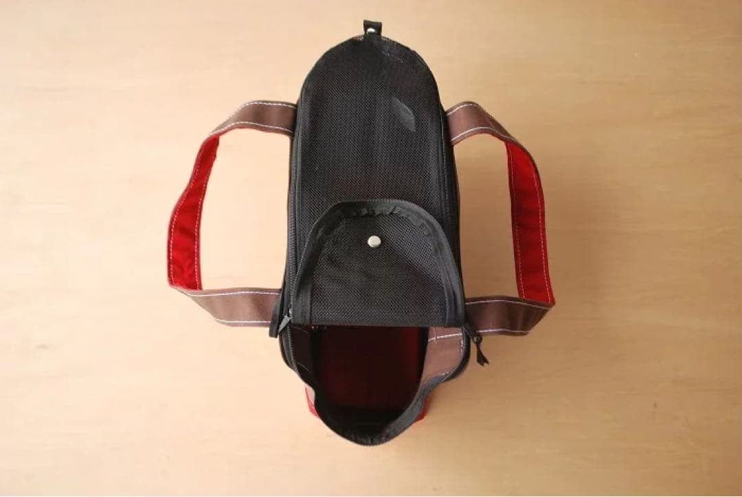 【ネルピエロッ】TEMBEA キャリーバッグ Mサイズ ブラウン/レッド