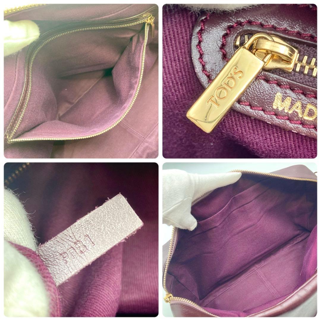 マッキー✨TOD'S ハンドバッグ 2way 光沢レザー バイカラー 希少