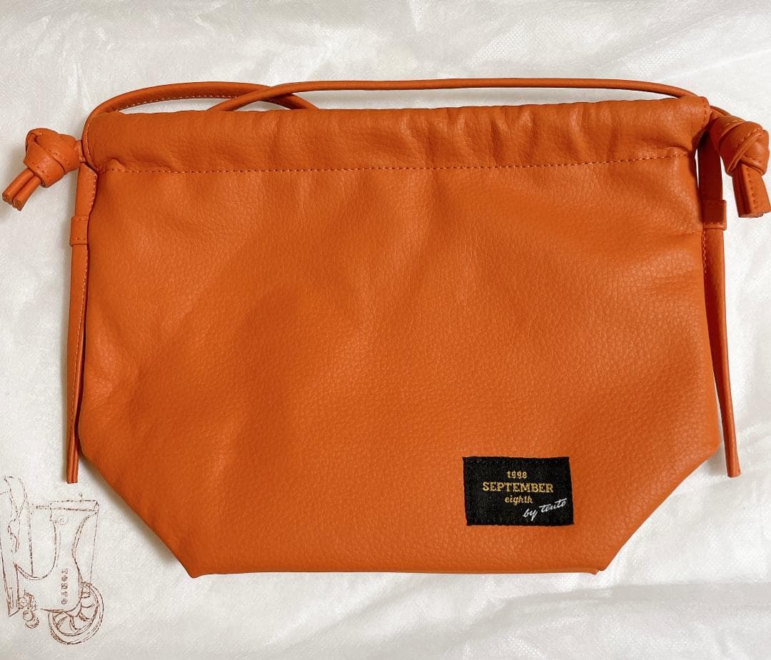 【未使用】コブクロ　九月八日　ドローストリングバッグ グレー 巾着バッグ