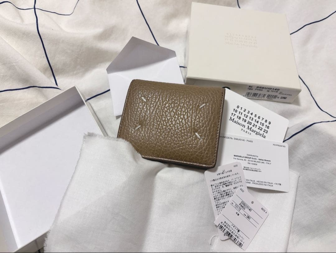 【正規品】Maison Margiela メゾンマルジェラ 三つ折財布 ベージュ