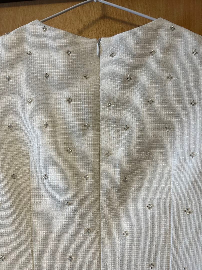 Jewels ビジューリボンサイドスリットタイトミニドレス