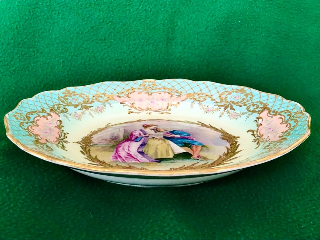 （レア)オールドマイセン古典金彩装飾絵皿