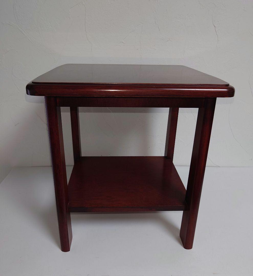 木製 小椅子 花台 サイドテーブル 引出し アンティーク 小机 台 棚 レトロ