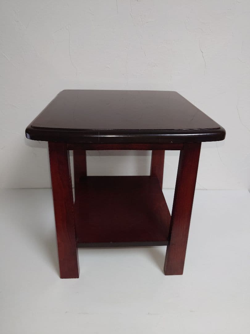 木製 小椅子 花台 サイドテーブル 引出し アンティーク 小机 台 棚 レトロ