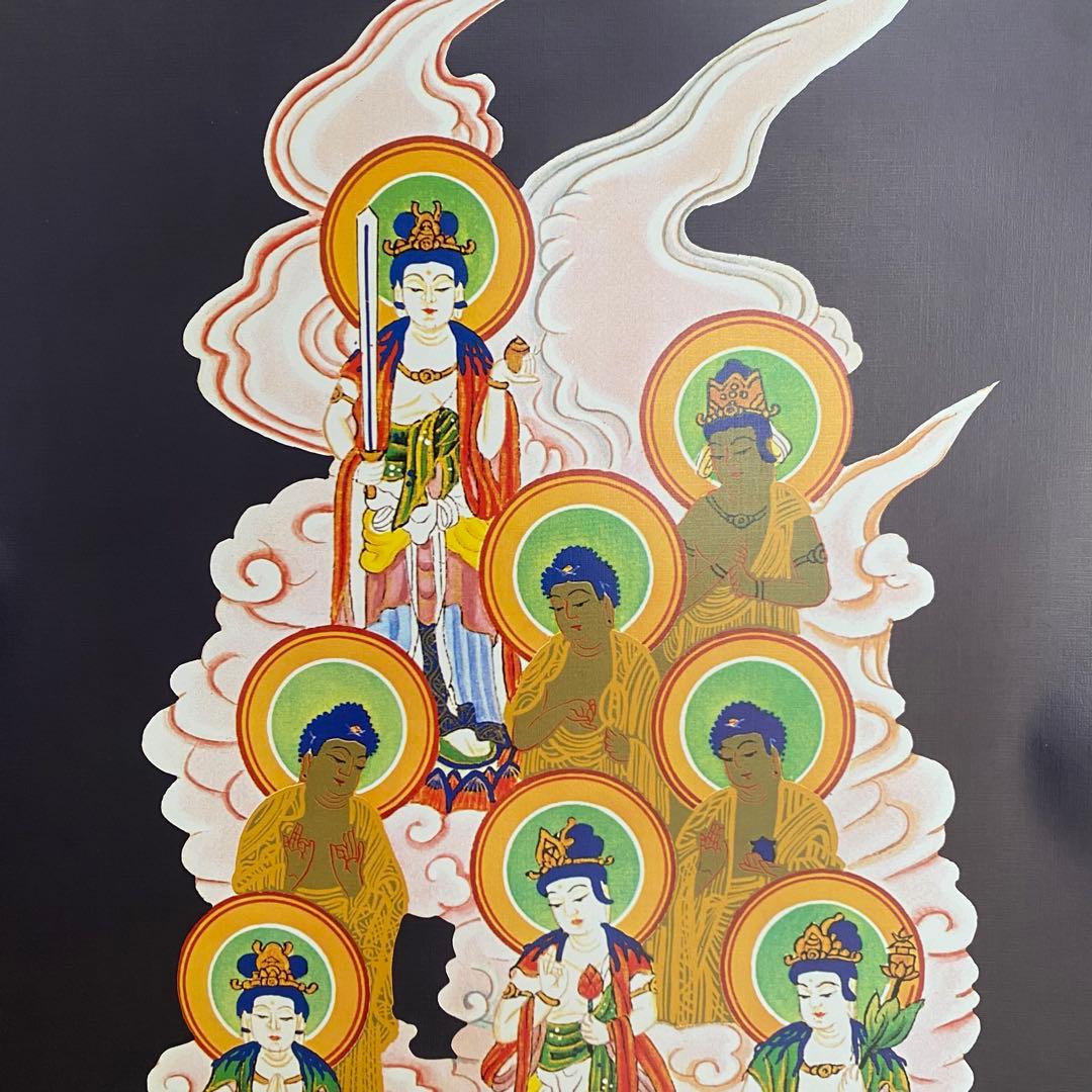 【新品未使用品】掛け軸 十三仏画 大日如来　時代物　箱あり　仏画　仏教美術