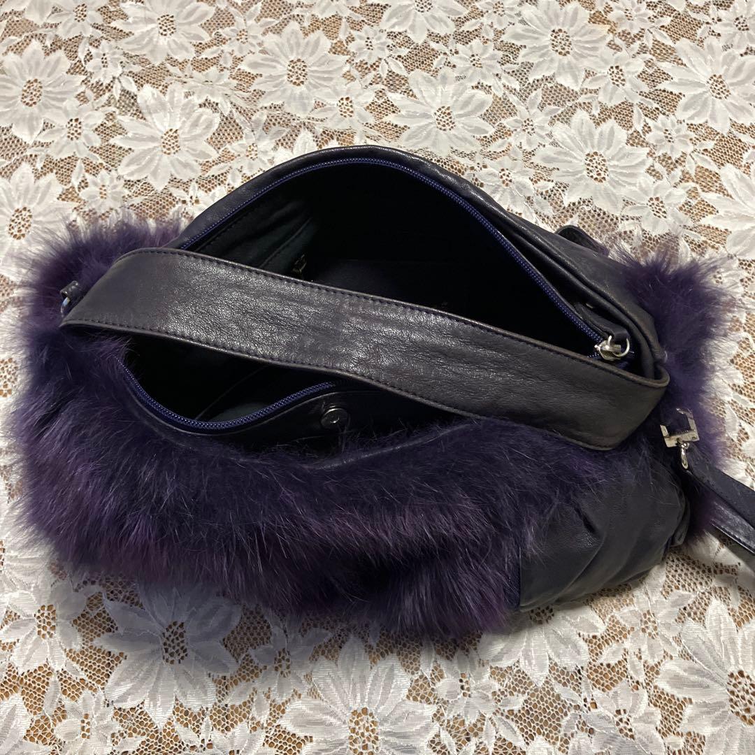 RISA Conte 艶々フォックス特大2wayバッグ イタリー製