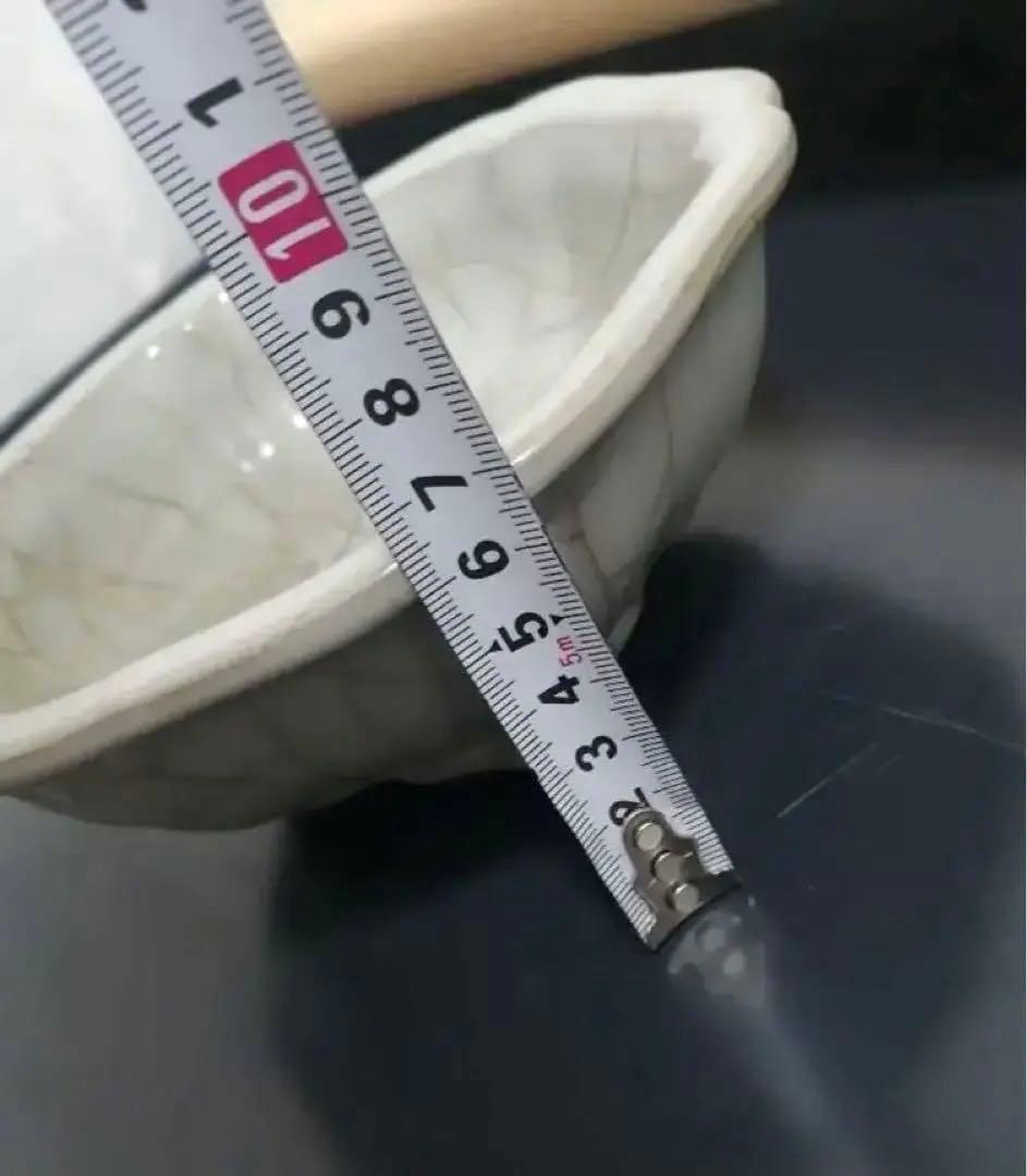 No.8宋時代 官窯 六角盤 「 官」在銘、骨董品 文宝庫C Y蔵品。