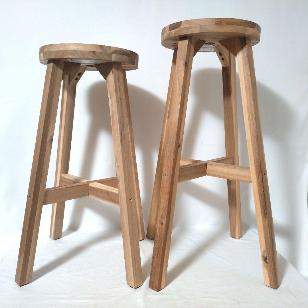 IKEA　イケア　SKOGSTA　ハイスツール　カウンターチェア　2脚セット