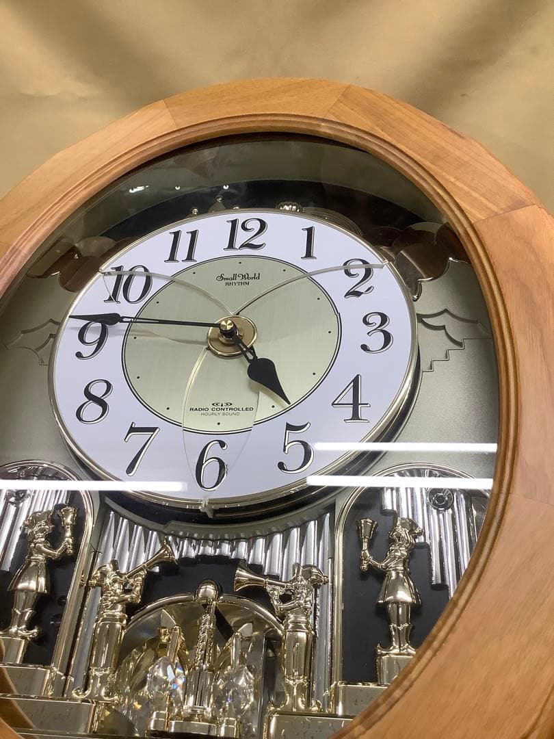 リズム時計 スモールワールド電波からくり時計 4MN422RA