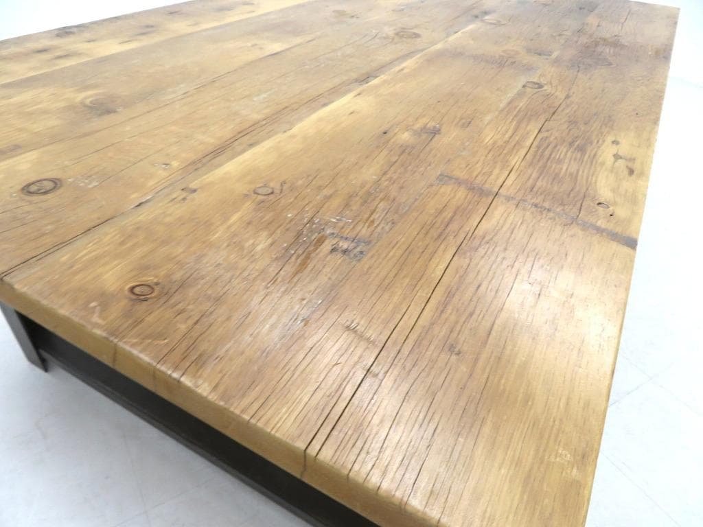 展示品　インダストリアル　無垢材　アイアン　ダイニングテーブル　作業台　カフェ