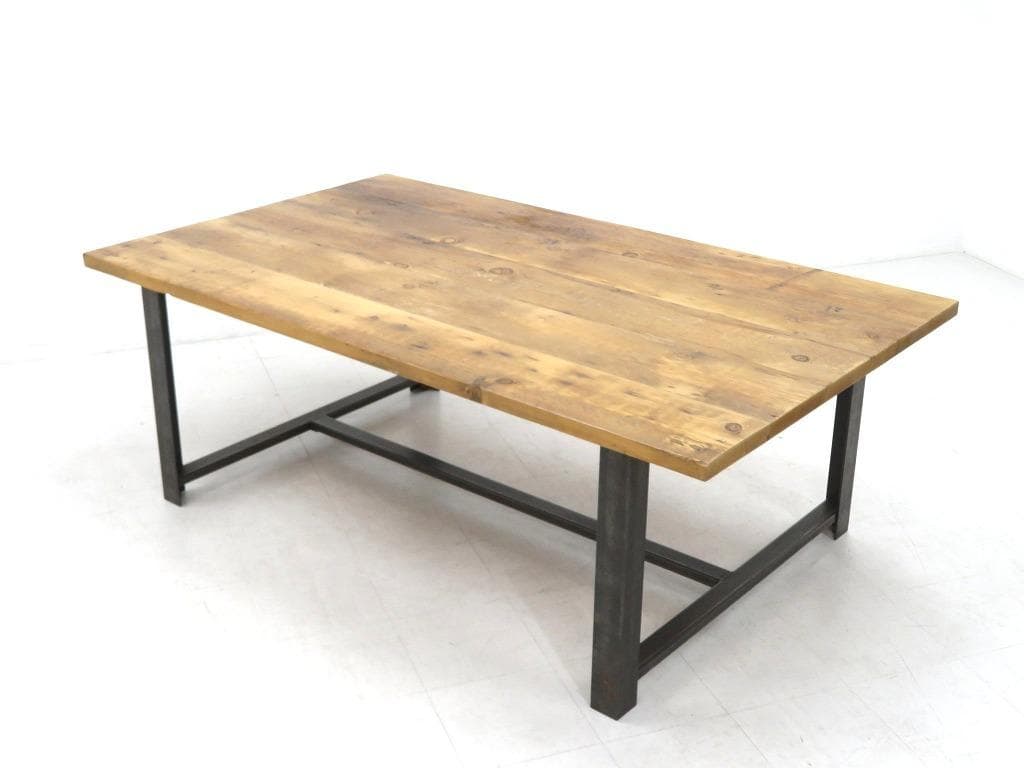展示品　インダストリアル　無垢材　アイアン　ダイニングテーブル　作業台　カフェ