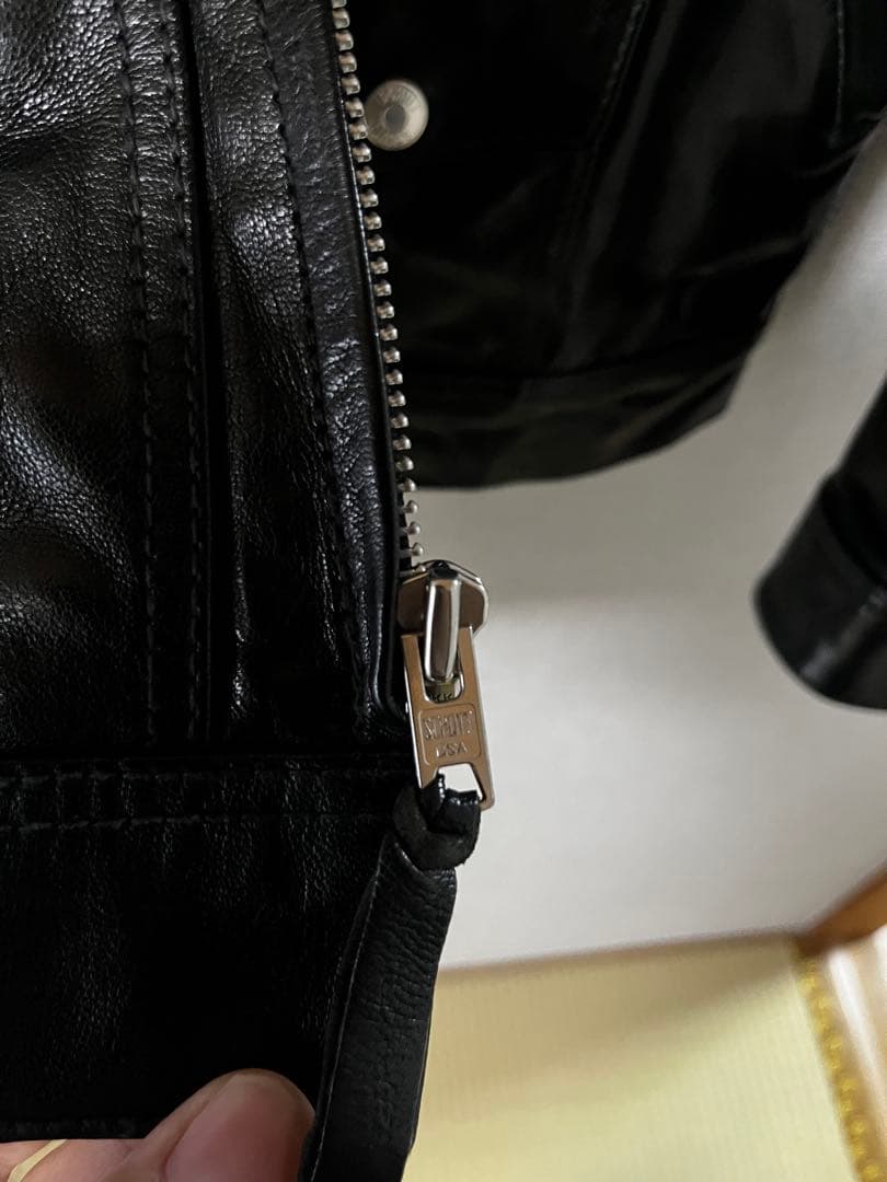 Schott レザージャケット 裏地　迷彩柄