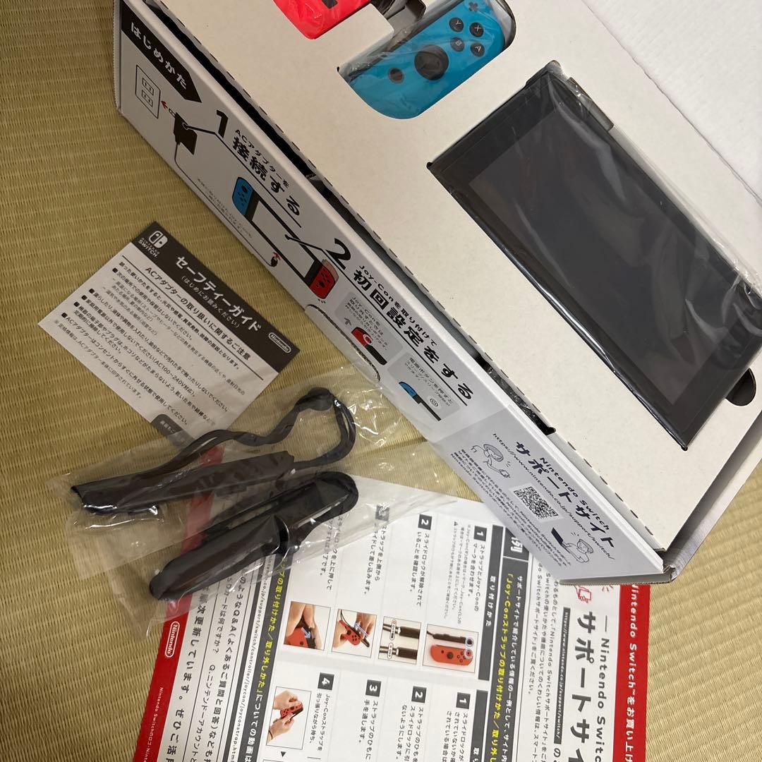 Nintendo Switch本体 ネオン赤青 SDカード64GB付 動作確認済