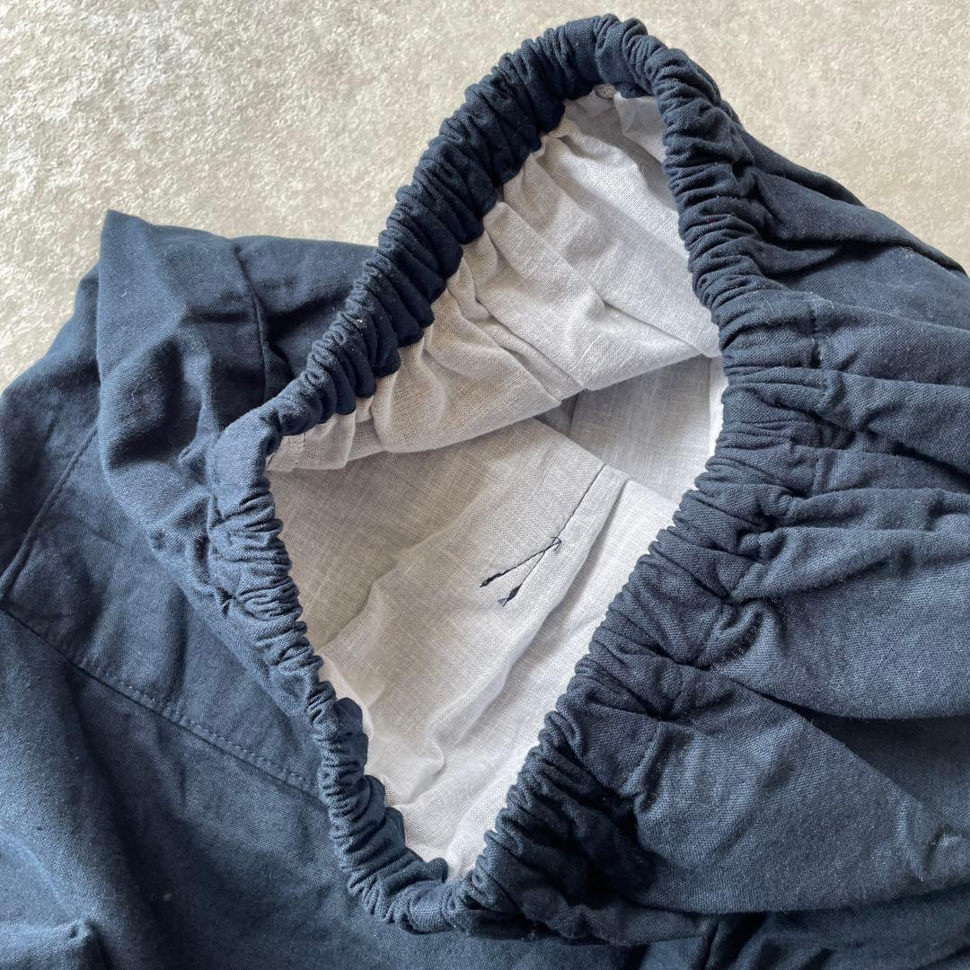 新品未使用 中川政七商店 綿麻もんぺパンツ Lサイズ ネイビー 紺色