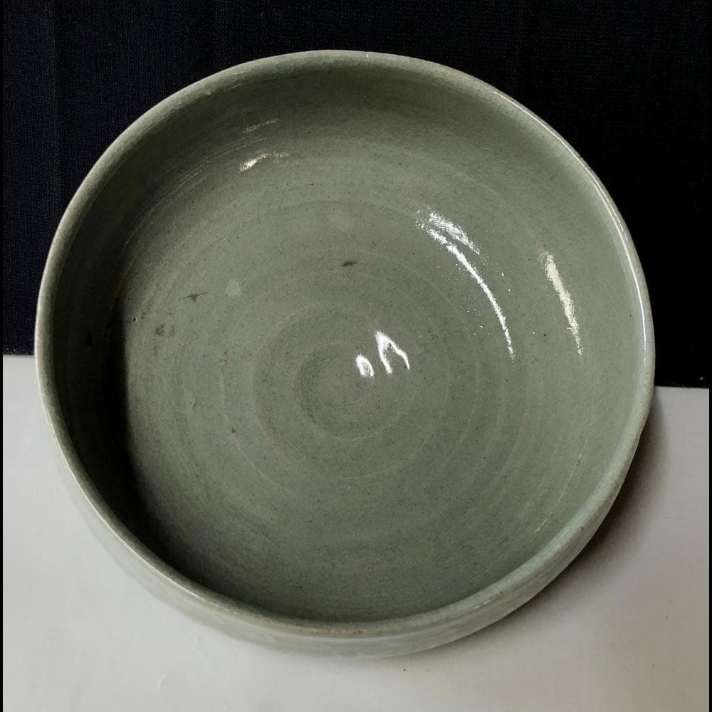 e1382 柳海剛 共箱 高麗青磁茶碗 柳根瀅 韓国人間文化財 茶道具