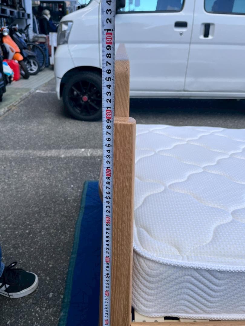 K◆美品 unico/ウニコ シングルベッドフレーム Granz マットレス