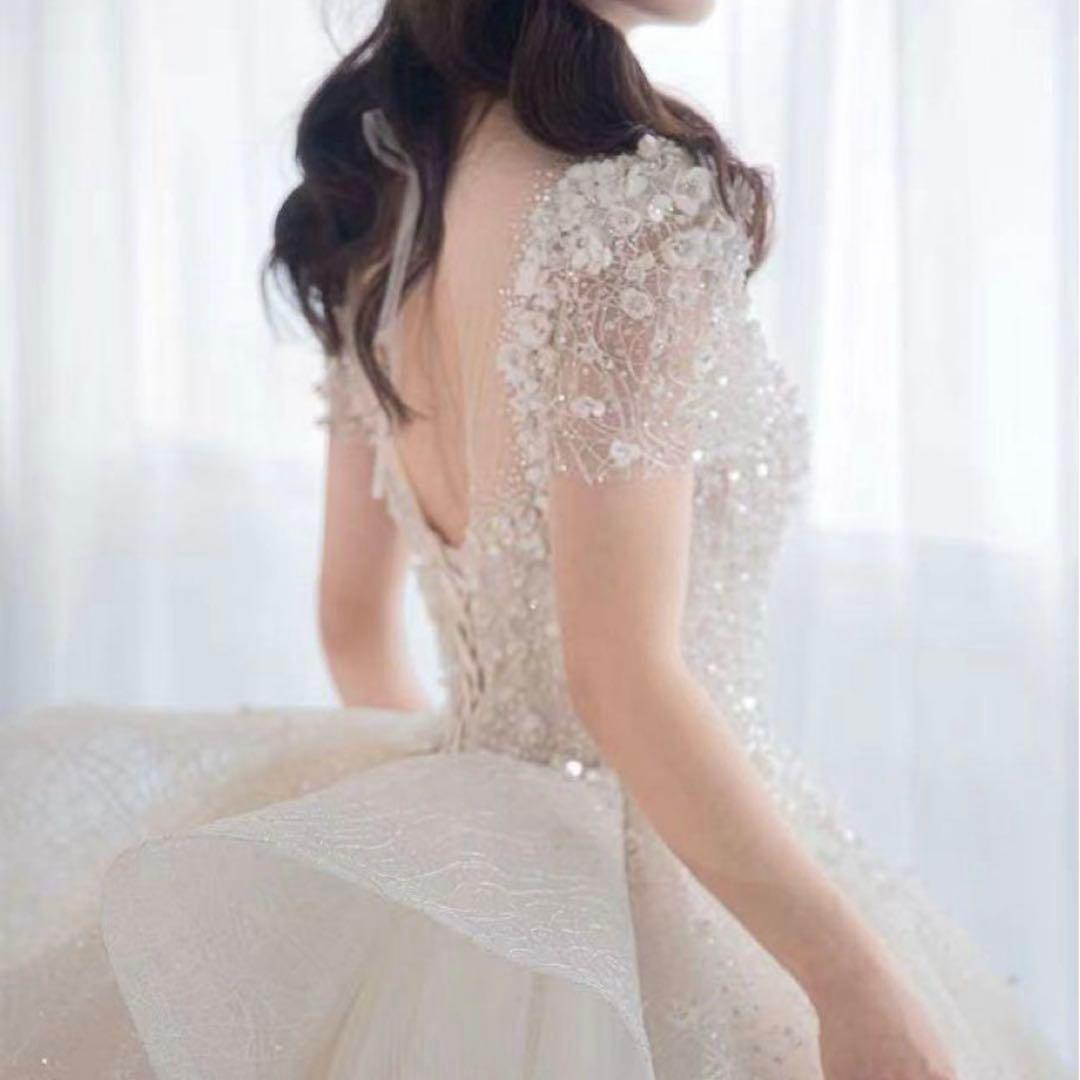 ウエディングドレス　韓国風　プリンセス前撮り　結婚式　ウエディングフォト