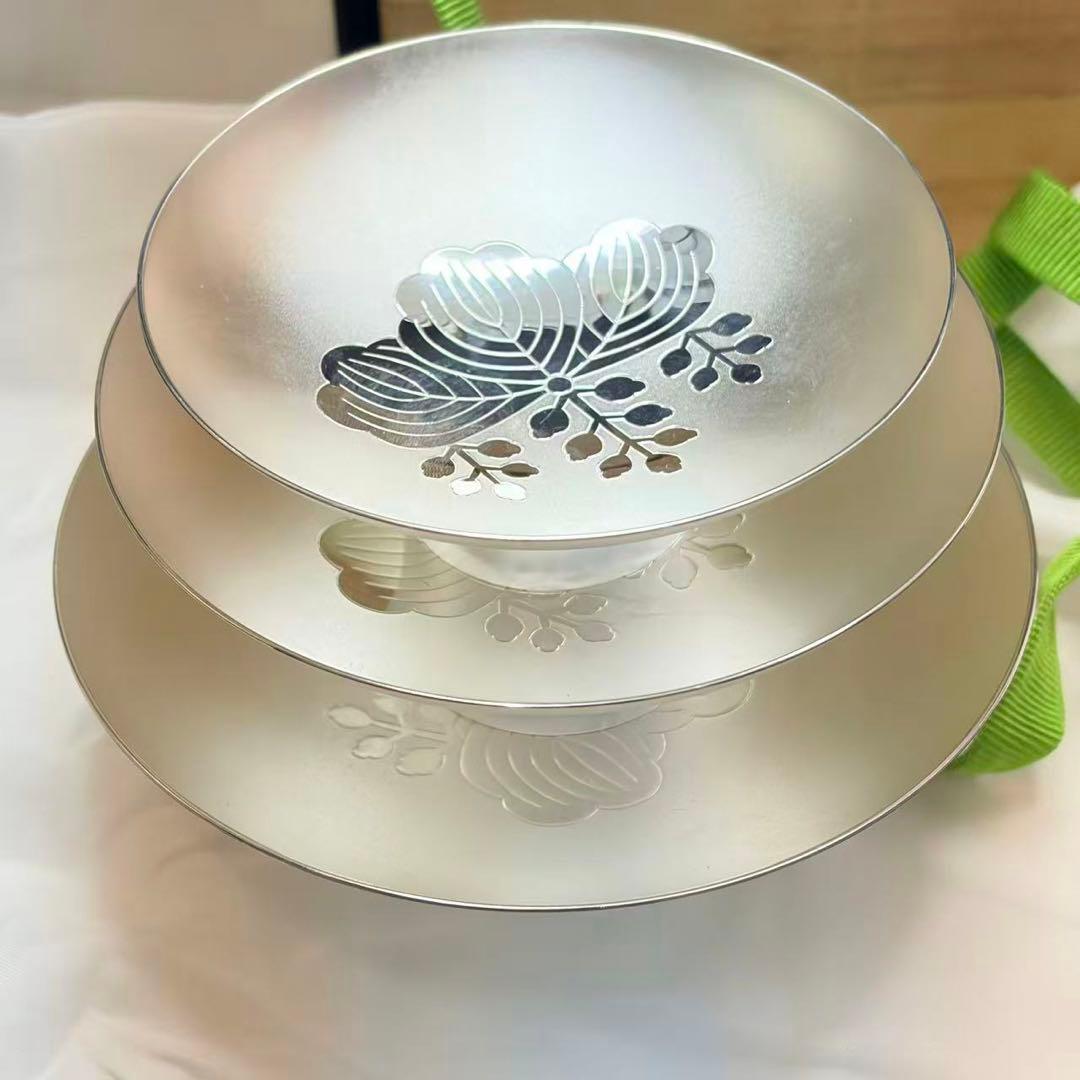 純銀銀杯 3点セット内閣総理大臣 silver1000刻印 約388g 桐箱付き