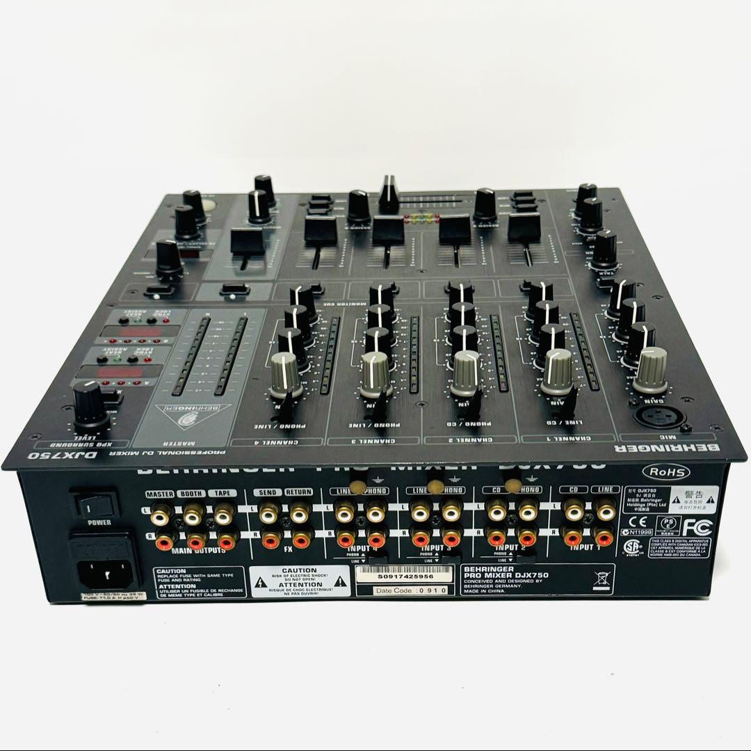 ベリンガー DJミキサー BPMカウンター 5ch エフェクト DJX750 ①