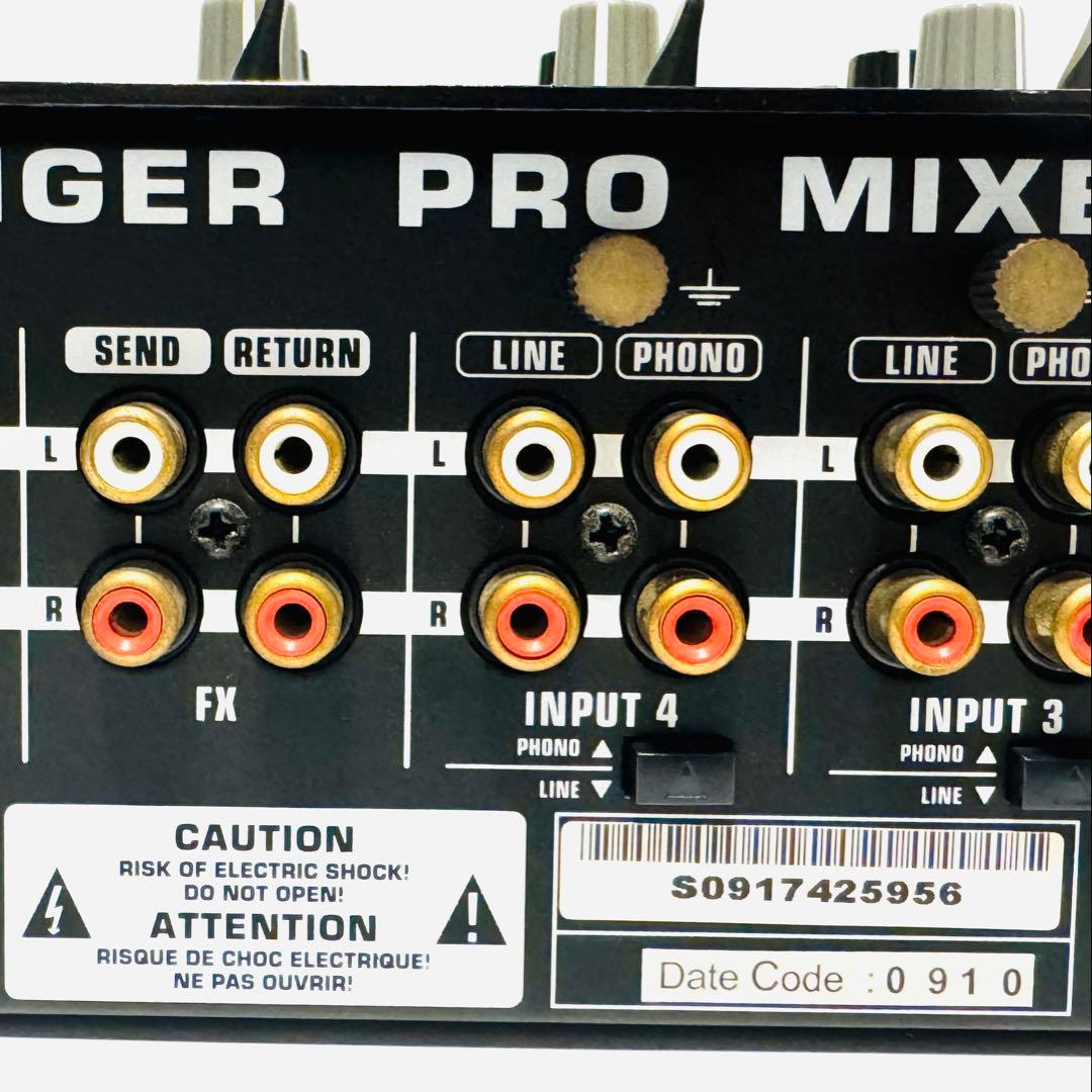 ベリンガー DJミキサー BPMカウンター 5ch エフェクト DJX750 ①