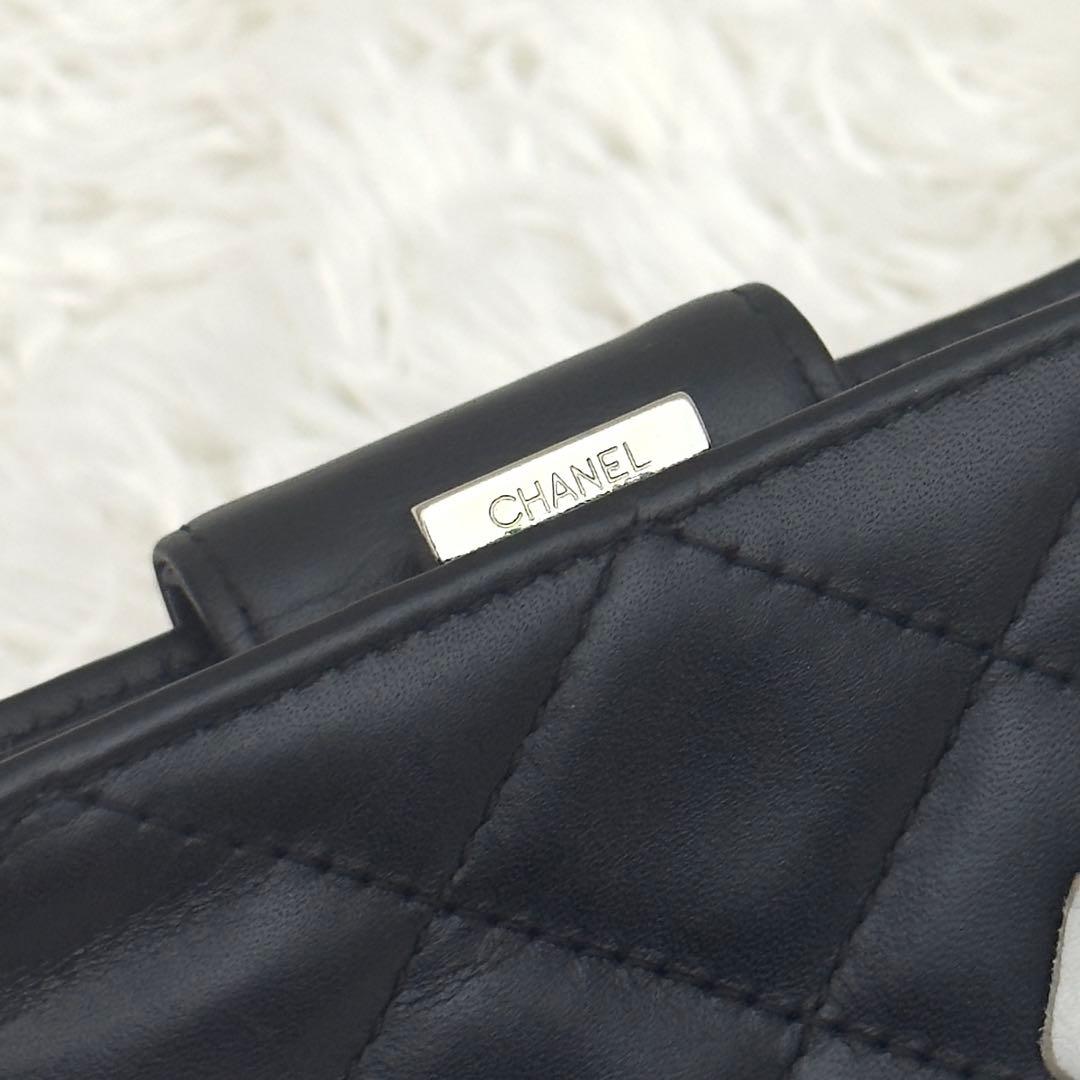 極美品⭐️CHANEL シャネル カンボンライン 二つ折り レザー ココマーク