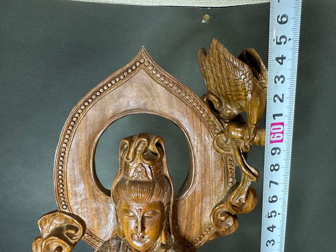 绿檀　白檀　観音　木彫り　仏教美術　仏像 骨董 木像　木製　仏教　密教　置物