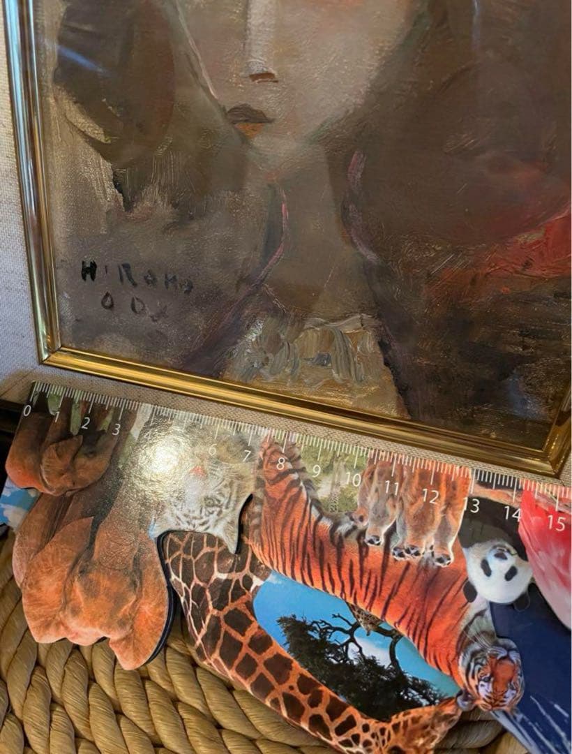 油彩画 赤い帽子 絵画　織田廣喜　少女　織田ひろき　美術品　アート　おだひろき