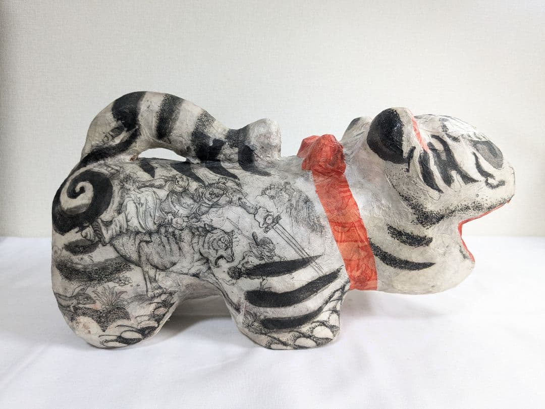 shinko 毘沙門天 虎 張り子 大場咲子