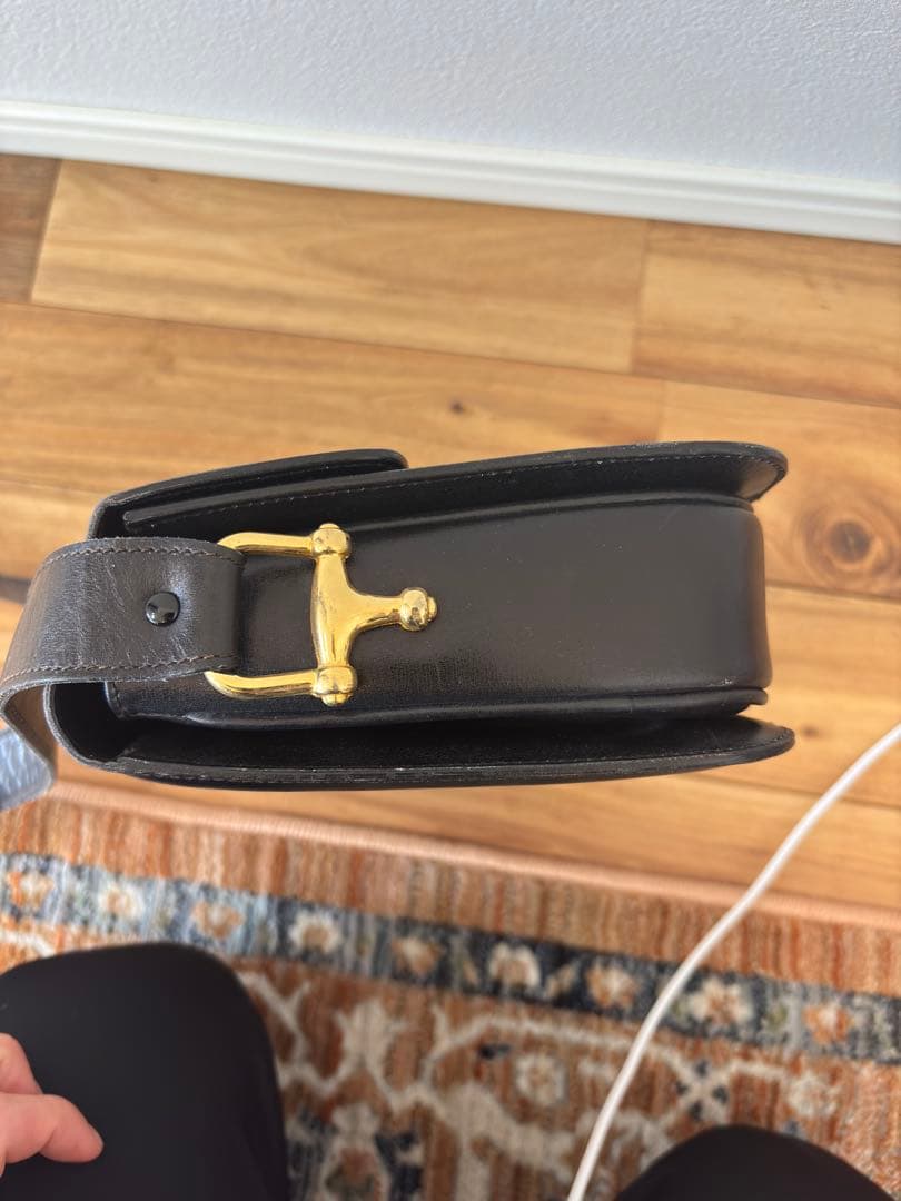 ※激レア品　セリーヌ　馬車金具 レザー ショルダーバック ブラック